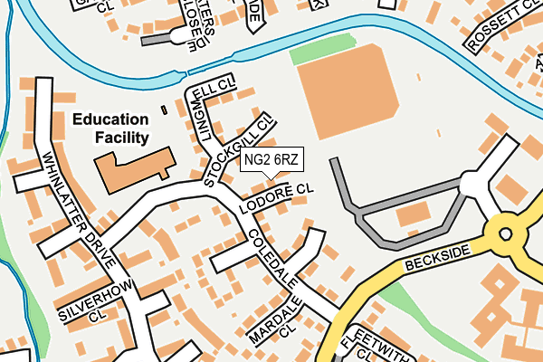 NG2 6RZ map - OS OpenMap – Local (Ordnance Survey)
