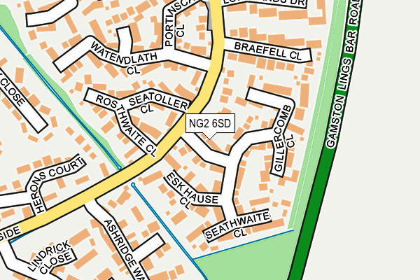 NG2 6SD map - OS OpenMap – Local (Ordnance Survey)