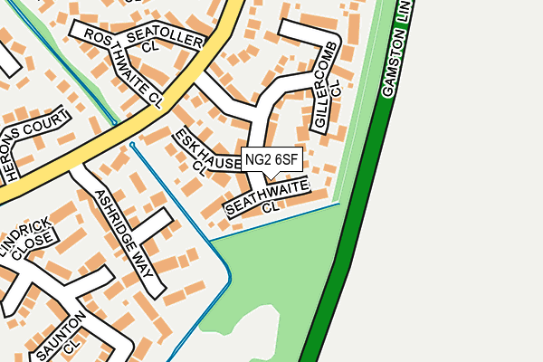 NG2 6SF map - OS OpenMap – Local (Ordnance Survey)