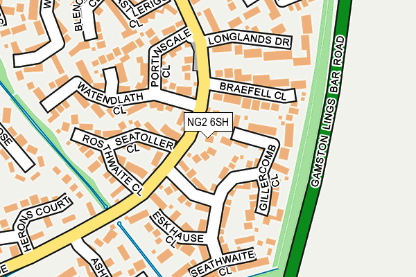 NG2 6SH map - OS OpenMap – Local (Ordnance Survey)