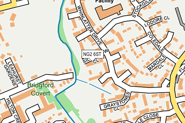 NG2 6ST map - OS OpenMap – Local (Ordnance Survey)