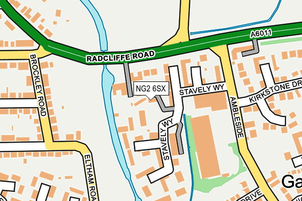 NG2 6SX map - OS OpenMap – Local (Ordnance Survey)