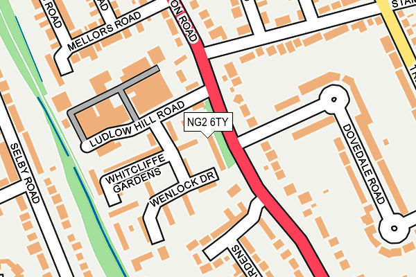 NG2 6TY map - OS OpenMap – Local (Ordnance Survey)