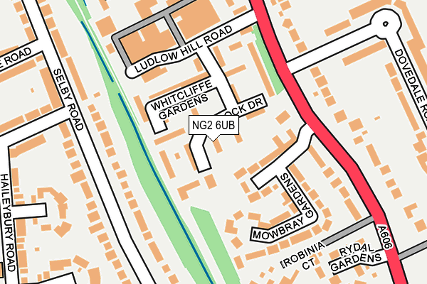 NG2 6UB map - OS OpenMap – Local (Ordnance Survey)