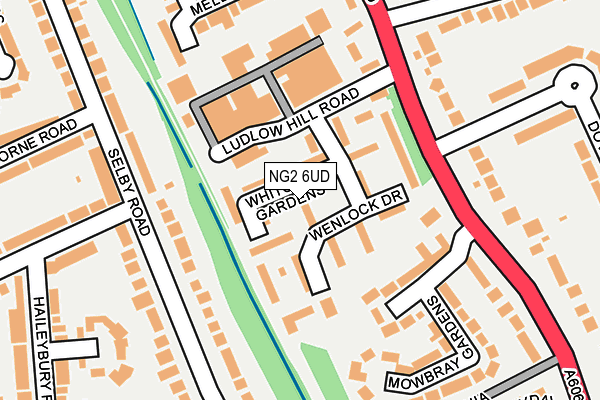 NG2 6UD map - OS OpenMap – Local (Ordnance Survey)