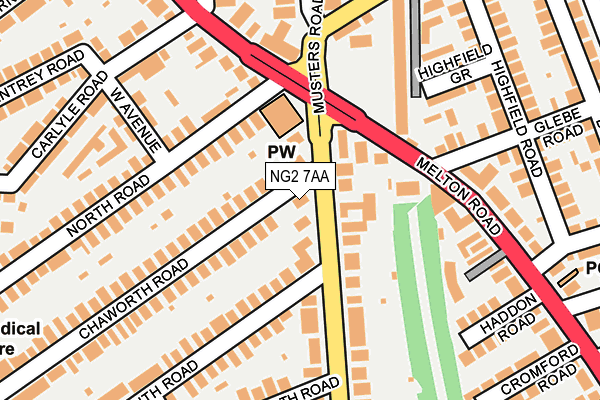 NG2 7AA map - OS OpenMap – Local (Ordnance Survey)