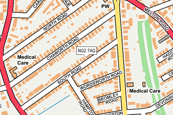 NG2 7AG map - OS OpenMap – Local (Ordnance Survey)