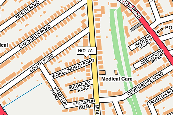 NG2 7AL map - OS OpenMap – Local (Ordnance Survey)