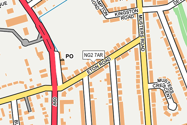 NG2 7AR map - OS OpenMap – Local (Ordnance Survey)