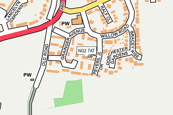 NG2 7AT map - OS OpenMap – Local (Ordnance Survey)