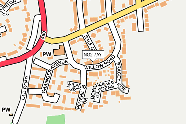 NG2 7AY map - OS OpenMap – Local (Ordnance Survey)