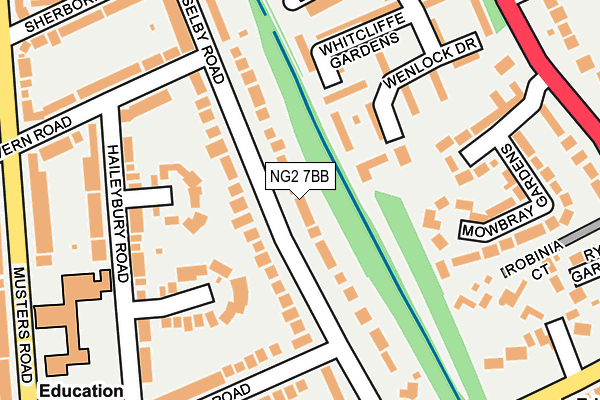 NG2 7BB map - OS OpenMap – Local (Ordnance Survey)