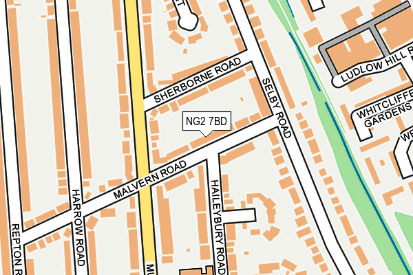 NG2 7BD map - OS OpenMap – Local (Ordnance Survey)