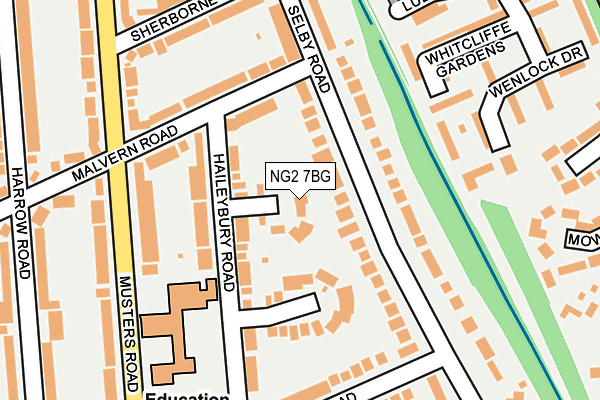 NG2 7BG map - OS OpenMap – Local (Ordnance Survey)