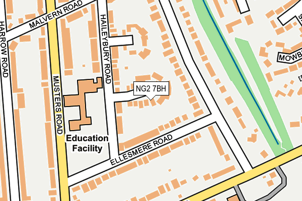 NG2 7BH map - OS OpenMap – Local (Ordnance Survey)