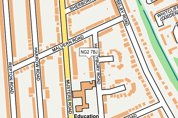 NG2 7BJ map - OS OpenMap – Local (Ordnance Survey)