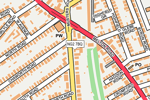 NG2 7BQ map - OS OpenMap – Local (Ordnance Survey)