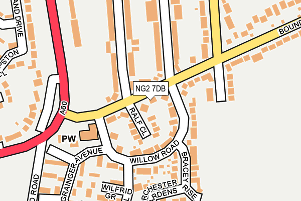NG2 7DB map - OS OpenMap – Local (Ordnance Survey)