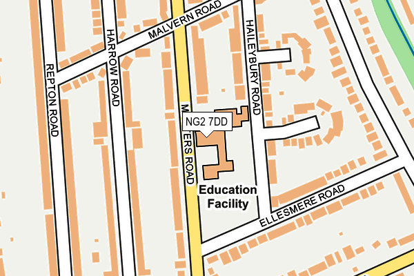 NG2 7DD map - OS OpenMap – Local (Ordnance Survey)