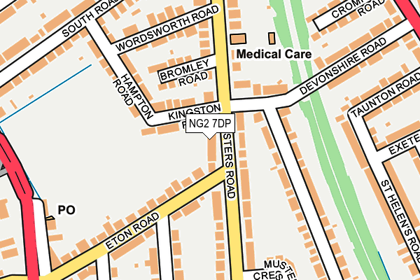 NG2 7DP map - OS OpenMap – Local (Ordnance Survey)