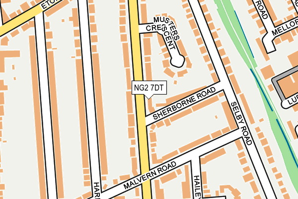 NG2 7DT map - OS OpenMap – Local (Ordnance Survey)