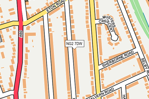 NG2 7DW map - OS OpenMap – Local (Ordnance Survey)