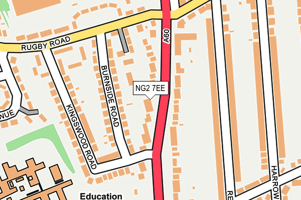 NG2 7EE map - OS OpenMap – Local (Ordnance Survey)