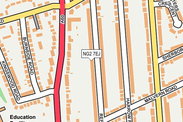 NG2 7EJ map - OS OpenMap – Local (Ordnance Survey)