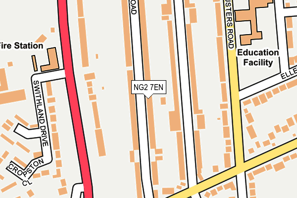 NG2 7EN map - OS OpenMap – Local (Ordnance Survey)