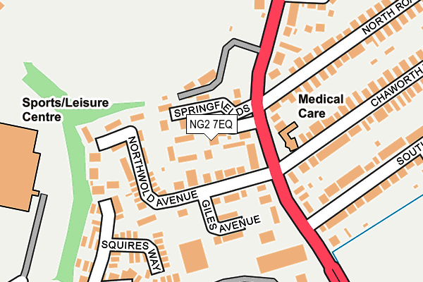 NG2 7EQ map - OS OpenMap – Local (Ordnance Survey)