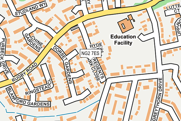 NG2 7ES map - OS OpenMap – Local (Ordnance Survey)