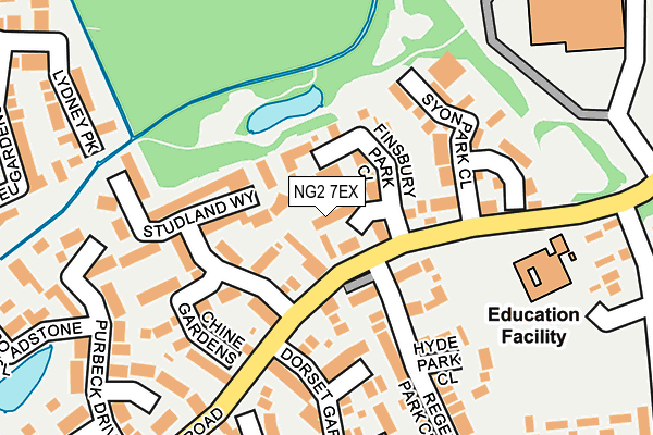 NG2 7EX map - OS OpenMap – Local (Ordnance Survey)