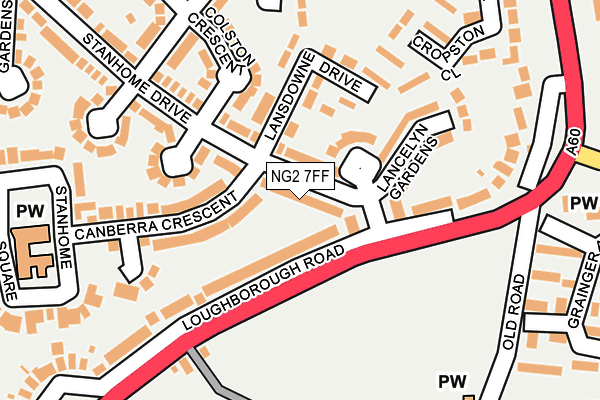 NG2 7FF map - OS OpenMap – Local (Ordnance Survey)