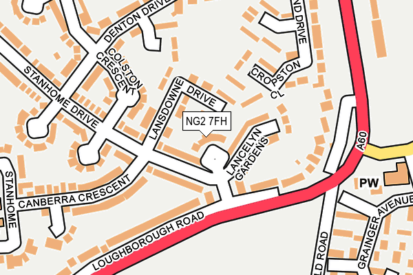 NG2 7FH map - OS OpenMap – Local (Ordnance Survey)