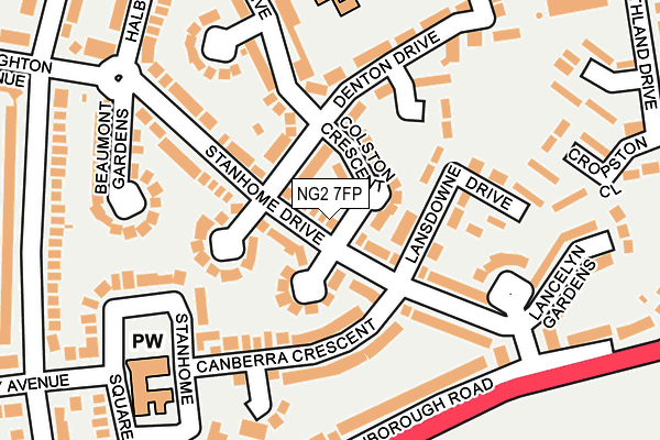 NG2 7FP map - OS OpenMap – Local (Ordnance Survey)