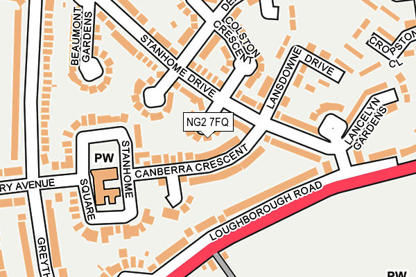 NG2 7FQ map - OS OpenMap – Local (Ordnance Survey)