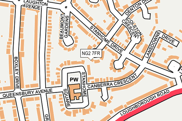 NG2 7FR map - OS OpenMap – Local (Ordnance Survey)