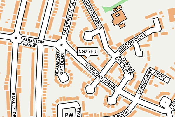 NG2 7FU map - OS OpenMap – Local (Ordnance Survey)