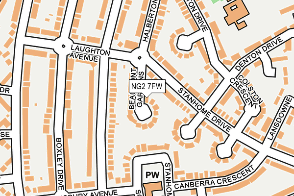 NG2 7FW map - OS OpenMap – Local (Ordnance Survey)