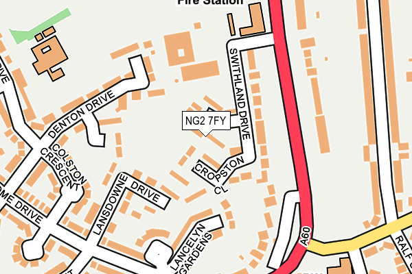 NG2 7FY map - OS OpenMap – Local (Ordnance Survey)