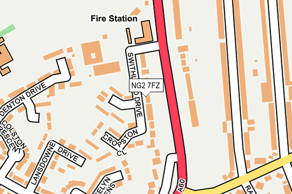 NG2 7FZ map - OS OpenMap – Local (Ordnance Survey)