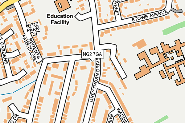 NG2 7GA map - OS OpenMap – Local (Ordnance Survey)