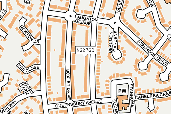 NG2 7GD map - OS OpenMap – Local (Ordnance Survey)