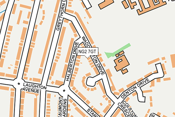 NG2 7GT map - OS OpenMap – Local (Ordnance Survey)