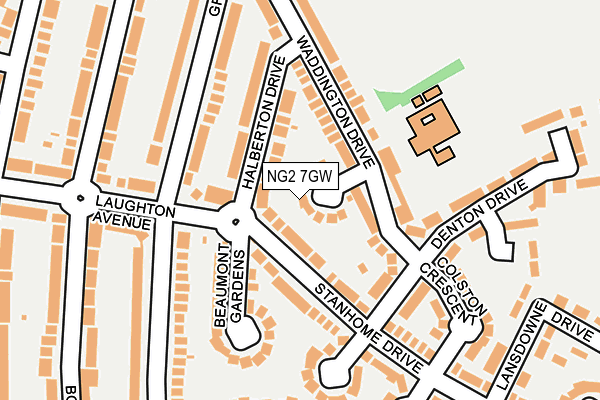 NG2 7GW map - OS OpenMap – Local (Ordnance Survey)