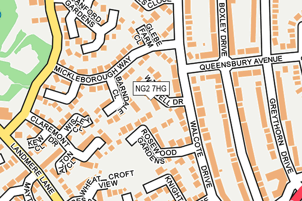NG2 7HG map - OS OpenMap – Local (Ordnance Survey)