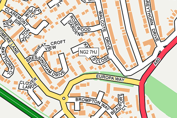 NG2 7HJ map - OS OpenMap – Local (Ordnance Survey)