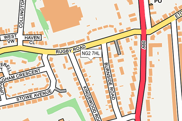 NG2 7HL map - OS OpenMap – Local (Ordnance Survey)