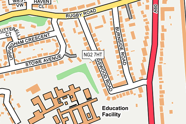 NG2 7HT map - OS OpenMap – Local (Ordnance Survey)