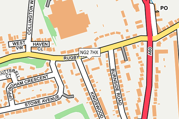 NG2 7HX map - OS OpenMap – Local (Ordnance Survey)